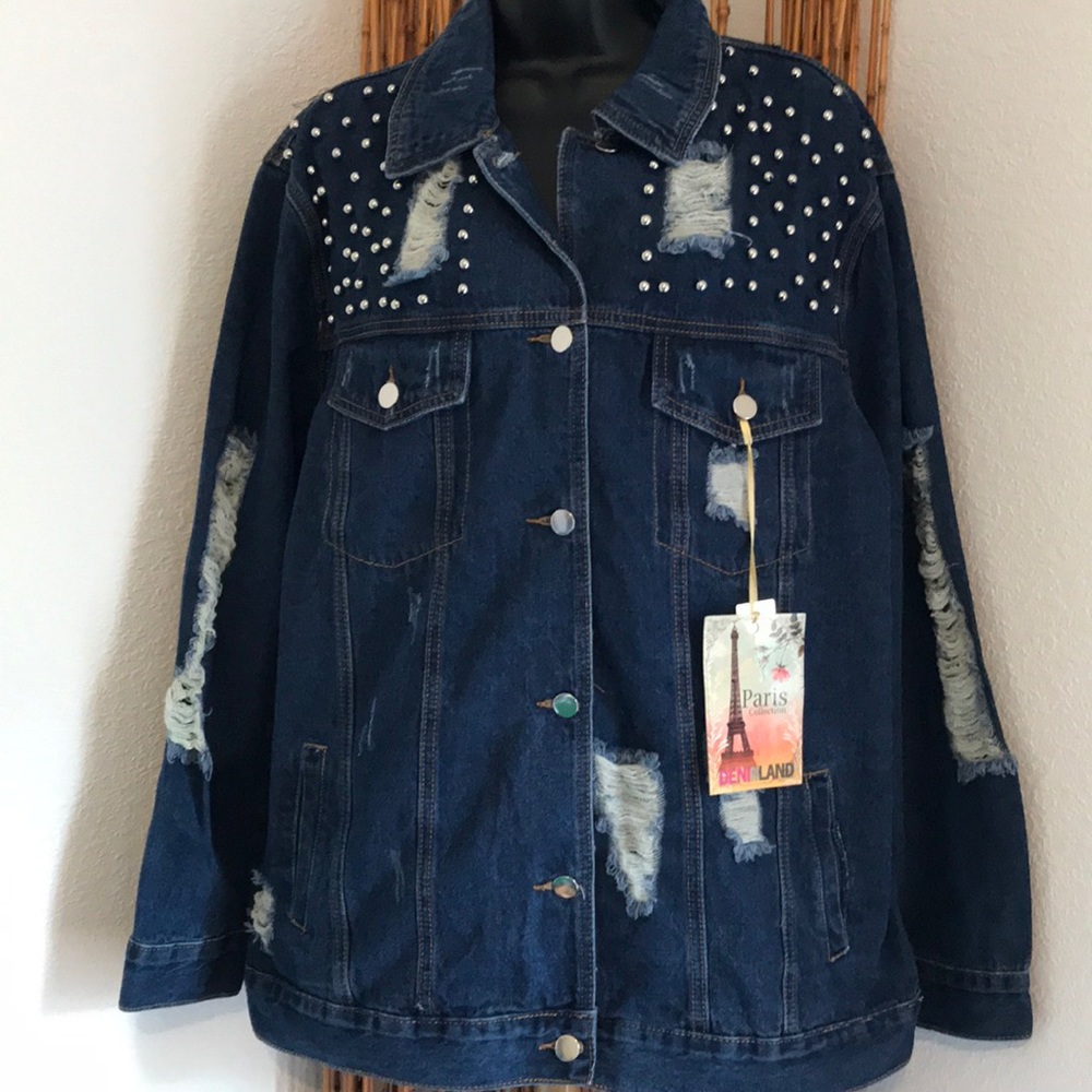 NWT Studded Jean Jacket. This is my last one come & get it. Fall is arriving